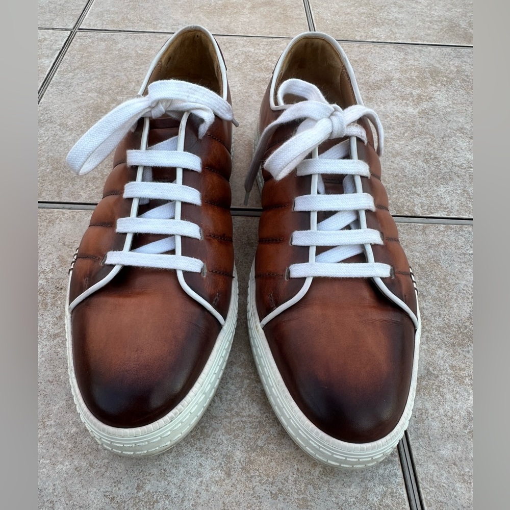 Berluti Low Top Sneakers In Brown Leather Athletic Shoes Sneakers - Picture 2 of 15